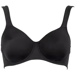 ROSA FAIA Damen BH - Twin, Bügel-BH, Mikrofaser, T-Shirt-BH, atmungsaktiv Schwarz 85E