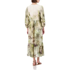 Monari Maxikleid Tropisches Muster Grün 36