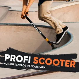Apollo Stunt Scooter Profi Stuntroller, Kinderroller Eagle, - schwarz/grün/orange