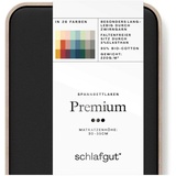 SCHLAFGUT Premium Baumwolle 180 x 200 - 200 x 220 cm off black