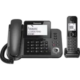 Panasonic KX-TGF320E, DECT, Schwarz, LCD, AAA, 1,88 - 1,9 Hz, Wall/Desk - Schwarz