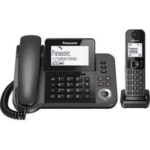 Panasonic KX-TGF320E, DECT, Schwarz, LCD, AAA, 1,88 - 1,9 Hz, Wall/Desk - Schwarz