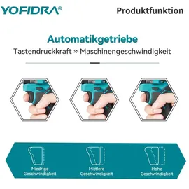 goywato Akkuschrauber mit Schlagbohrfunktion inkl. 2 x 4,0 Ah + 35-tlg Zubehör