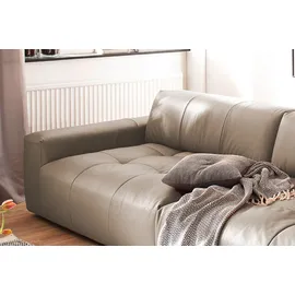KAWOLA Big Sofa PALACE 3-Sitzer mit Sitztiefenverstellung Leder taupe