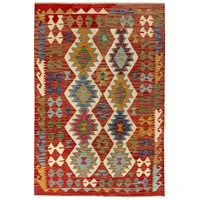 HAMID - Kilim Herat, Teppich Kelim Herat, 100% Handgewebte Wolle, Ethnischer Teppich Baumwollteppich mit Geometrischem Muster für Wohnzimmer, Schlafzimmer, Esszimmer, (180x124cm)
