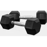 ZEUZ Hex-Kurzhantelset 2 x 5 kg schwarz|grau 5kg