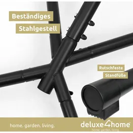 deluxe4home Hängesessel mit Gestell Grau
