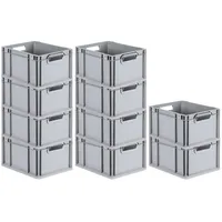Proregal 10x Eurobox NextGen Economy Griffe offen HxBxT 22x30x40cm,