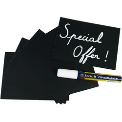 Securit Kreidetafel Tags Set A7 inkl. 1 Stift