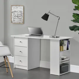 [en.casa] Schreibtisch Lemberg 120x50x72 cm Weiß