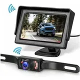 Kabelloses Rückfahrkamera-System-Set für Auto/LKW/Van/Pickup/Wohnmobil. 4,3-Zoll-Monitor-Rückfahrkamera-Rückfahrsystem