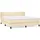 vidaXL Boxspringbett mit Matratze Creme 180x200 cm Stoff