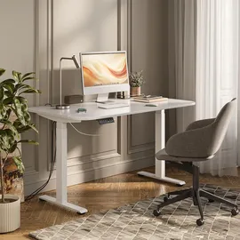 Vicco höhenverstellbarer elektrischer Schreibtisch Elevate, 140 x 80 cm 2 Motoren, Model 58652 - Weiß