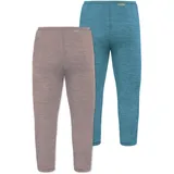 normani Outdoor Sports Normani, Outdoor Sports 2er Pack Baby Merino Unterhose mit Füßen in Blau/Rosa | Gr.: 86 Blau, Rosa, 86