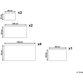 Beliani ATIU Handtuchset 9-tlg. beige