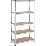 ESTEXO Steckregal Lagerregal 21 Modelle wählbar Schwerlastregal Regal Kellerregal Werkstattregal Werkbank Garagenregal (Verzinkt / 180x90x40cm / 350kg)