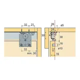 Hettich Schiebetürbeschlag Top Line 27 2-türig Komplett-Set 25kg DIN L/R