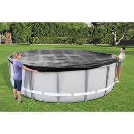 BESTWAY Poolabdeckung rund 488 cm schwarz