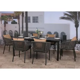 MCW MCW-N40 Gartentisch 180 x 80 x 73 cm Hellgrau