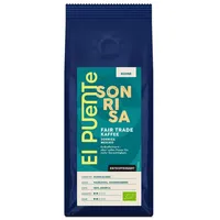 El Puente Kaffee Sonrisa - Bio-Kaffeebohnen 250 g entkoffeiniert, Fair Trade, Vegan, Handmade