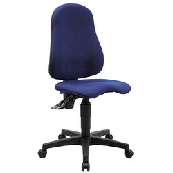 Topstar Bürostuhl Ortho Point, PO90G26 Stoff blau, Gestell schwarz