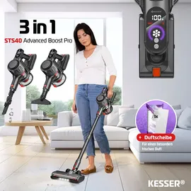 Kesser Akku Staubsauger Schwarz / Rot