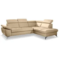 Ecksofa Rio Leder Beige