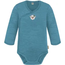normani Outdoor Sports Baby Merino Wickelbody Langarm Kaitaia in Blau | Gr.: 68