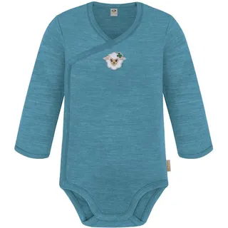 normani Outdoor Sports Baby Merino Wickelbody Langarm Kaitaia in Blau | Gr.: 68