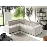 Fun Möbel Ecksofa Schlafsofa Sofa CESENA Stoff Salvador Beige