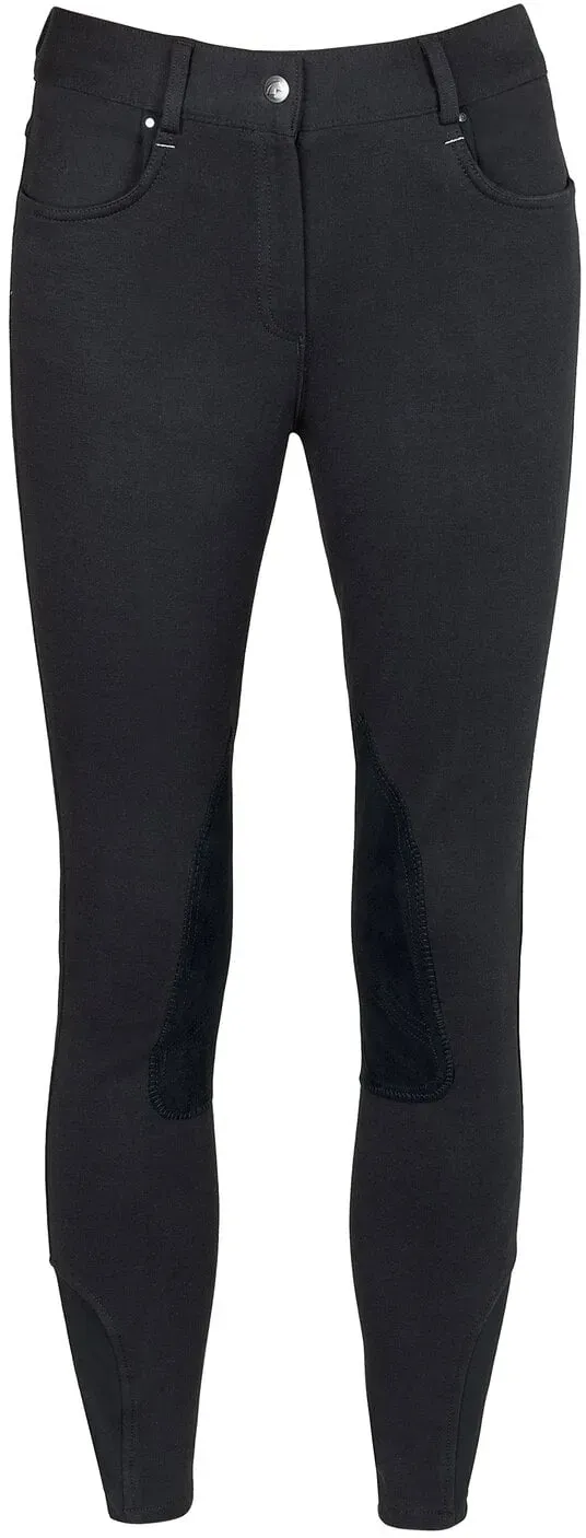 black forest Kniebesatz-Reithose Genua Bio schwarz 34