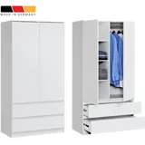 home collective Kleiderschrank 90x51x182 cm Weiß