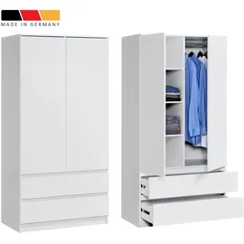 home collective Kleiderschrank 90x51x182 cm Weiß