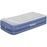 BESTWAY Tritech Twin Reinforced Einzel-luftbett mit Eingebauter Pumpe - Grey / Black - 191x97x46cm