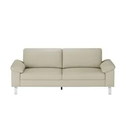 Max Schelling Ledersofa aus Echtleder Maximum ¦ creme ¦ Maße (cm): B: 204 H: 86 T: 97