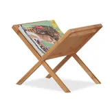 Relaxdays Zeitungsständer Bambus Hellbraun,