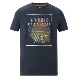 Jan Vanderstorm T-Shirt KNUTVIK mit nordischen Print blau 3XL (64/66)