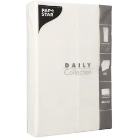 Papstar 50 Servietten `DAILY Collection` 48 cm x 30 cm limonengrün mit Besteckfalz