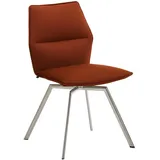 Venjakob Stuhl, Edelstahl, Rost, Metall, Textil, konisch, Rundrohr, 47x86x54 cm, Goldenes M, Made in Germany, Dgm, Lederauswahl, Stoffauswahl, Typenauswahl, Sitzfläche 360° drehbar, Esszimmer, Stühle, Esszimmerstühle, Vierfußstühle