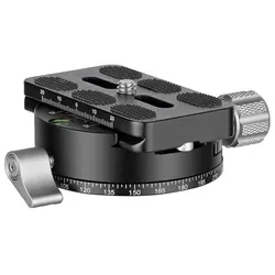 Leofoto Stativ-Panoramakopf Panoramateller PAN-02 + Schnellwechselplatte QP70