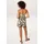 Aniston CASUAL Overall ANISTON CASUAL, Damen, Gr. 36, N-Gr, hellgelb, schwarz, rürkis, Web, Obermaterial: 100% Baumwolle, bedruckt, gemustert, figurbetont extrakurz, Overalls Overall, mit extravaganten, grafischen Muster und Schriftzug