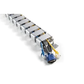 InLine InLine® Kabelkanal flexibel für höhenverstellbare Tische, 4 Kammern, grau