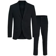 Jack & Jones Junior Anzug JJEJAXON sorgt für stylischen Look mit optimaler Passform (Set, 2-tlg) unifarben, modisch, slim fit, Jersey, Reverskragen blau 176