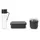 Brabantia - Make & Take Set Frühstück & Mittag - 3er-Set: Trinkflasche 0.5L, Frühstücksschüssel 0.5L & Brotdose Medium - Platz für Sandwiches - Auslaufsicher - Spülmaschinenfest - Dark Grey