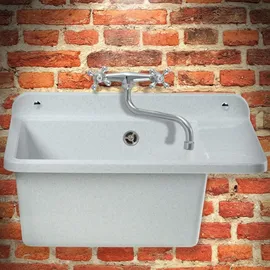 Kadax GOSPO Ausgussbecken "Sved", Waschbecken Weiß