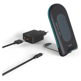 Hama QI-FC15S 15W, kabellose Smartphone-Ladestation, Grau