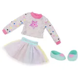 Glitter Girls Stern-Pullover & Tutu Regenbogen (36 cm)