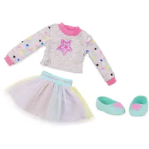 Glitter Girls Stern-Pullover & Tutu Regenbogen (36 cm)