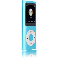 SALALIS MP3-Player Tragbarer Digitaler Verlustfreier Musik-MP3-Player für Kinder mit Kopfhörer HD-Lautsprecher für Sportarten Laufen Superleichte Metallgehäuse-Touch-Tasten(Blau)