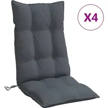 vidaXL Hochlehner Auflage 4 St. anthrazit 1-tlg.